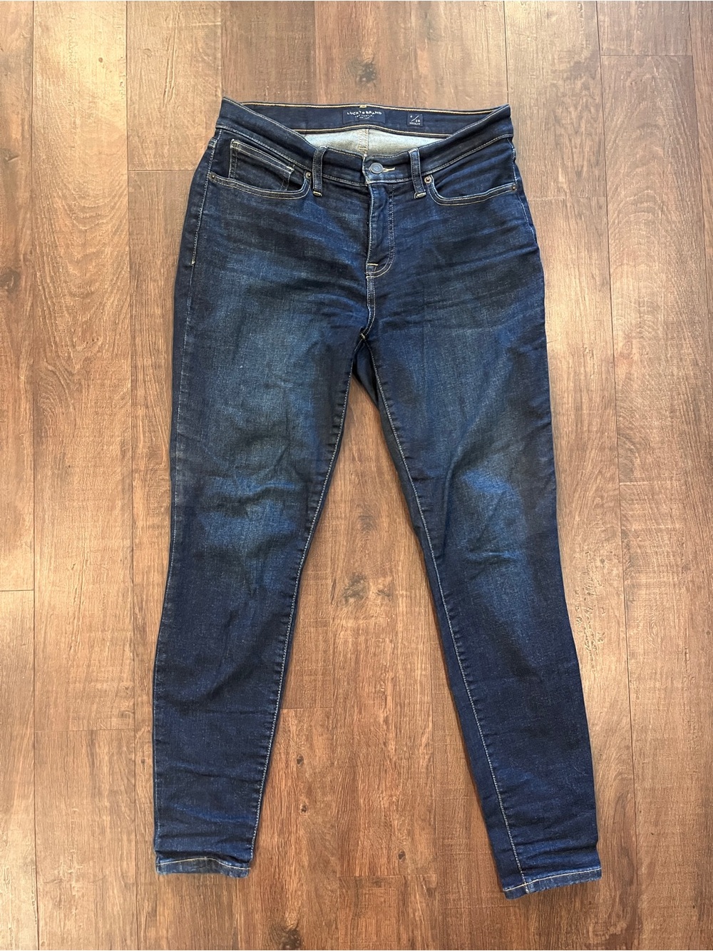 Lucky Brand Ava Mid Rise Skinny Jeans Womens 6/28 R Blue Dark Wash Denim Pants